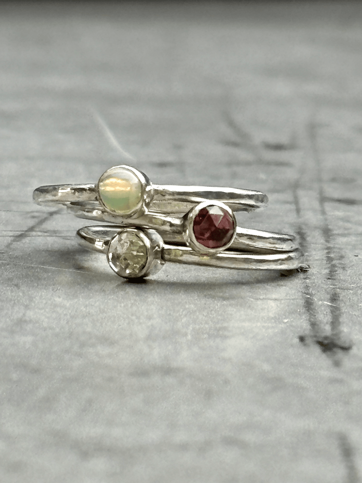 Birthstone Stacking Ring - Arete Adorned