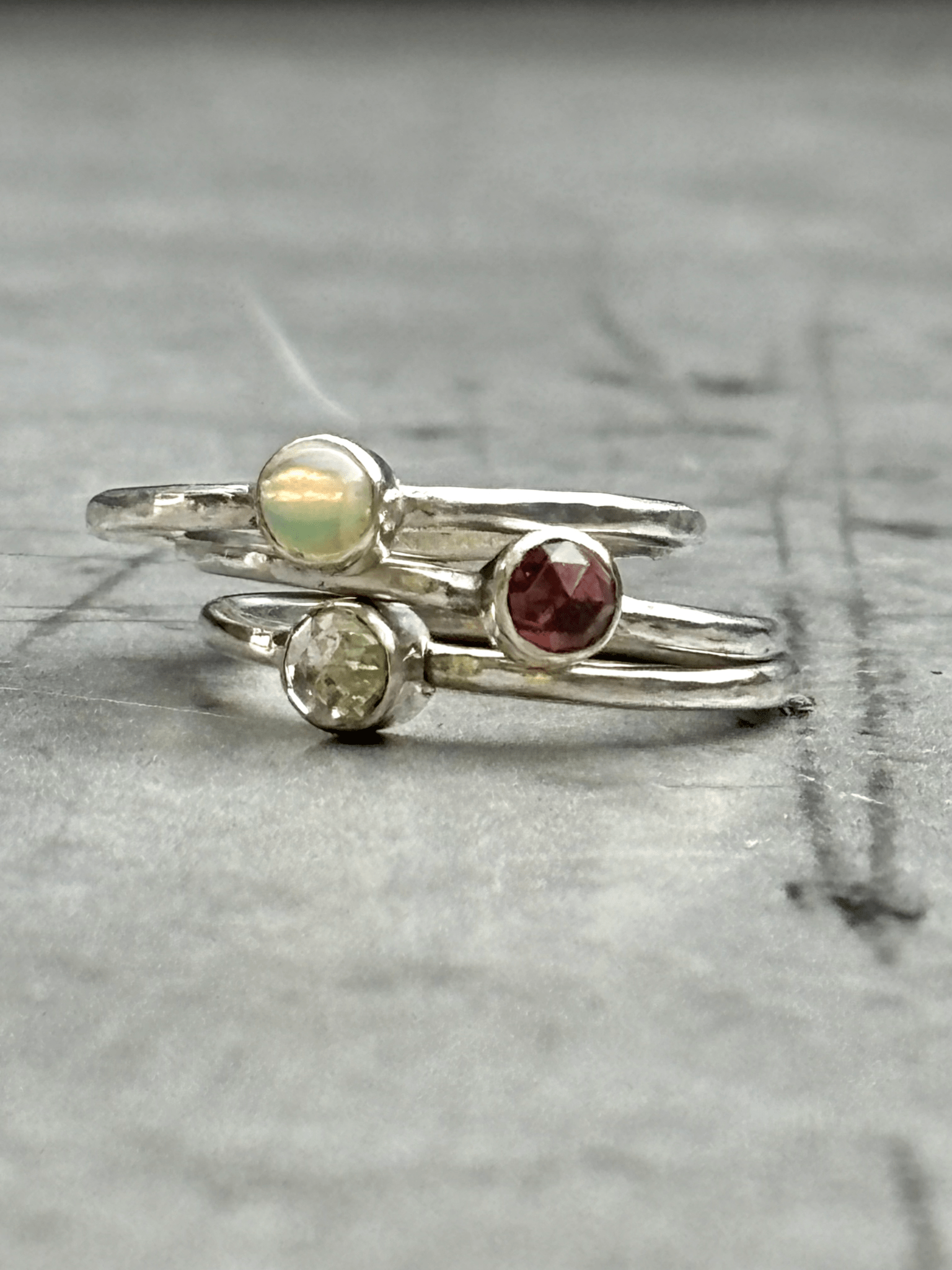 Birthstone Stacking Ring - Arete Adorned