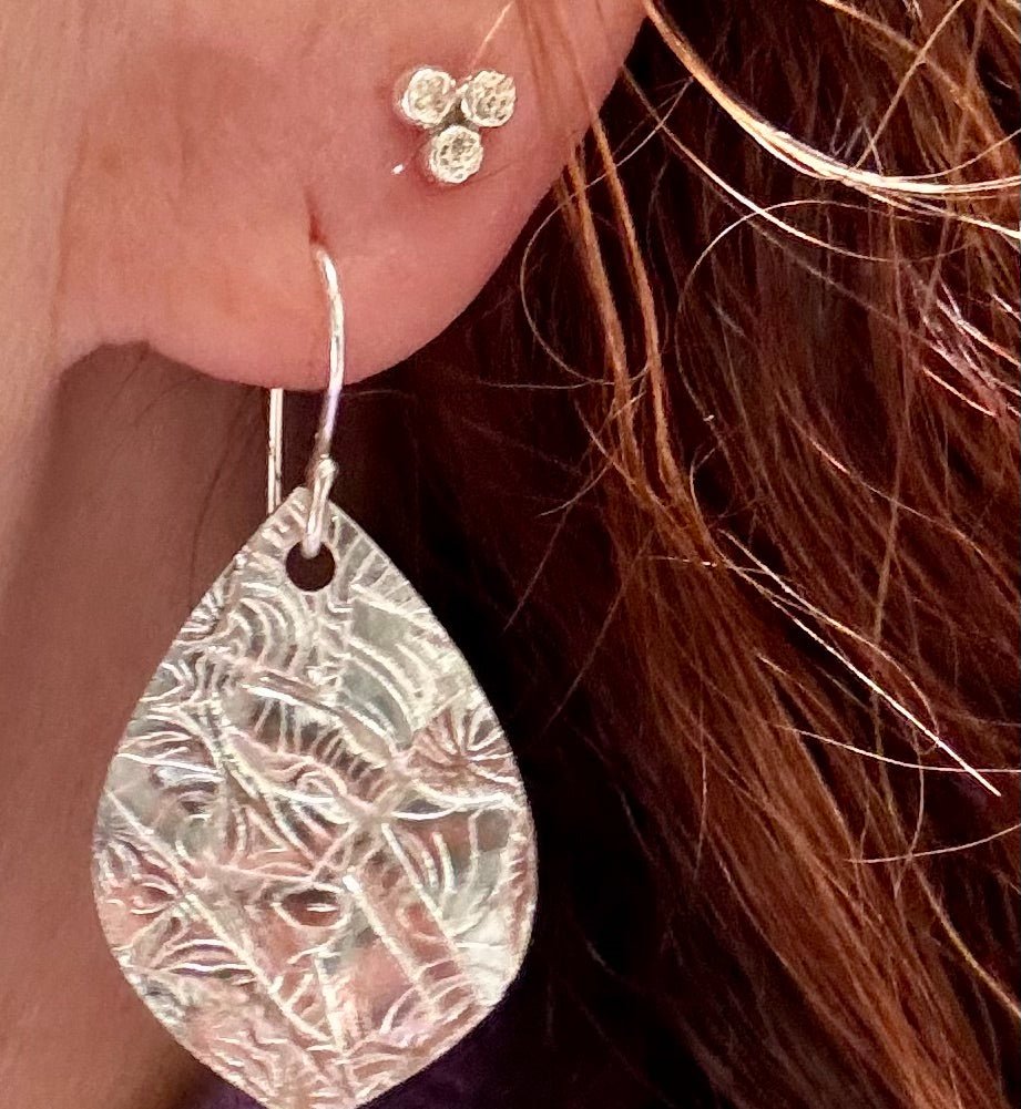 Granulated "Heart" Earrings - Arete Adorned