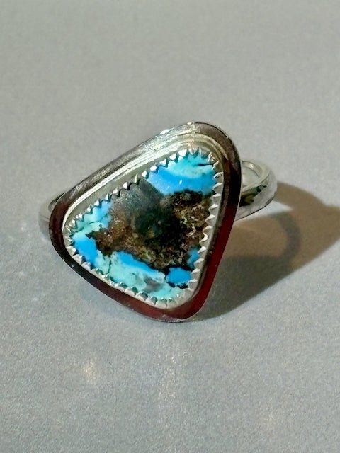 Triangle Golden Hills Turquoise Ring - Arete Adorned