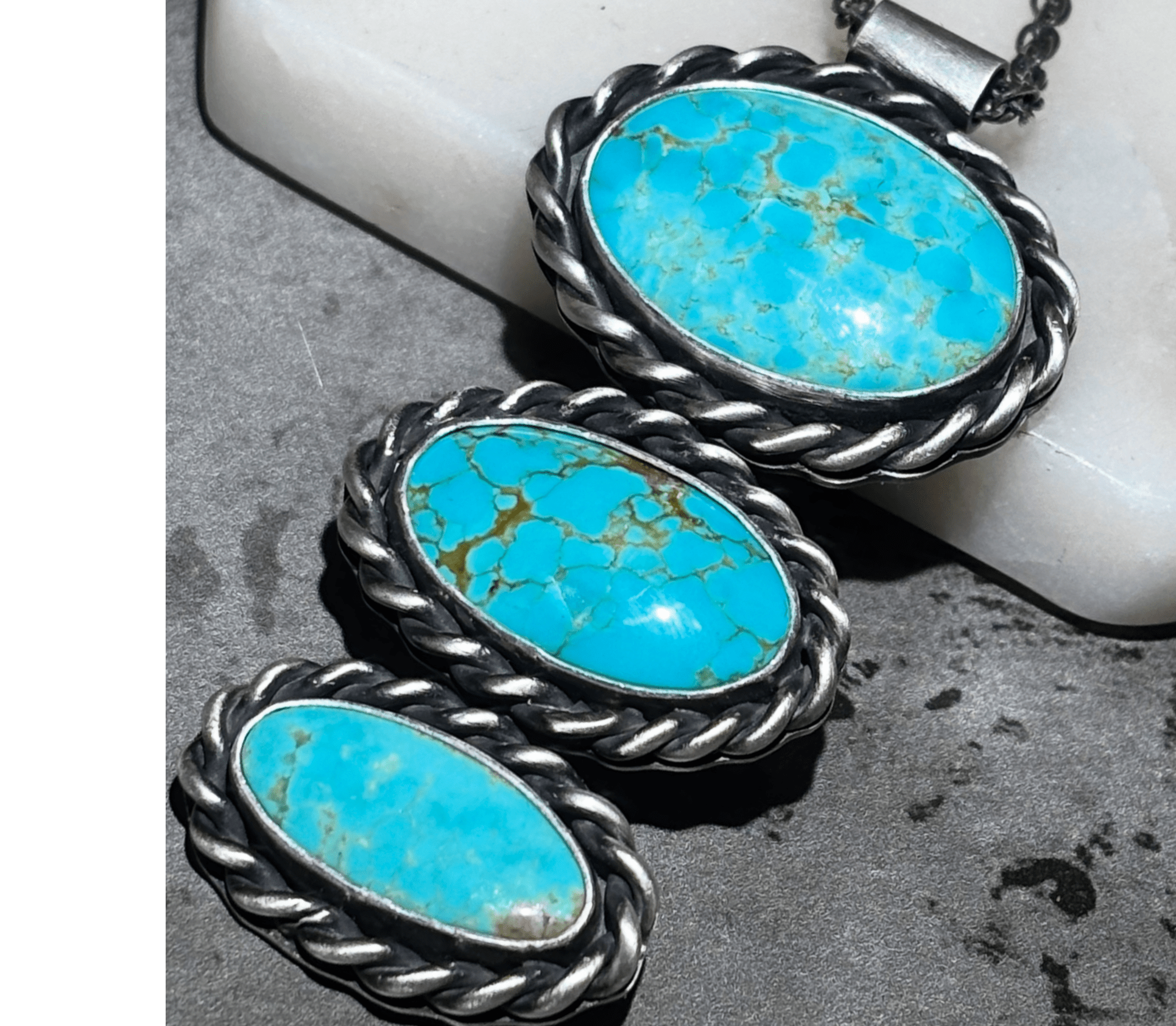 Turquoise Tiered Statement Necklace - Arete Adorned