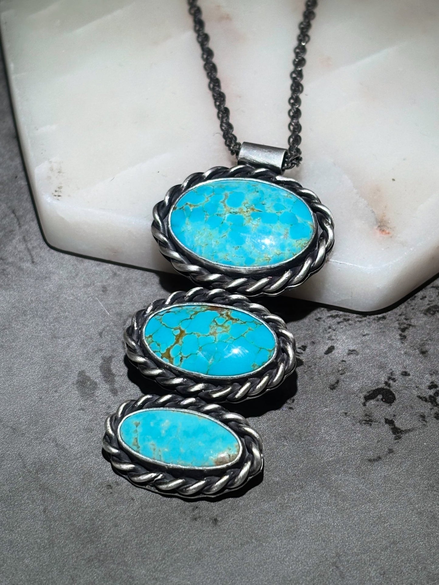 Turquoise Tiered Statement Necklace - Arete Adorned