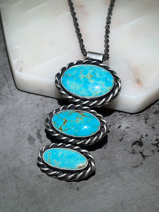Turquoise Tiered Statement Necklace - Arete Adorned